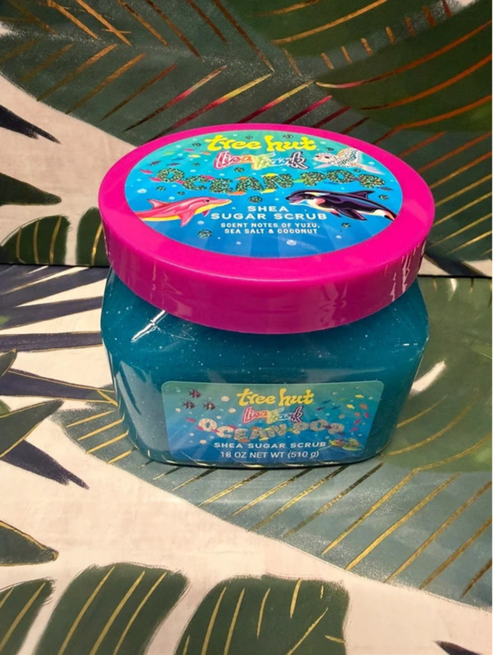 Tree Hut x Lisa Frank Ocean Pop Shea Sugar Scrub 18 oz Yuzu Sea Salt Coconut New